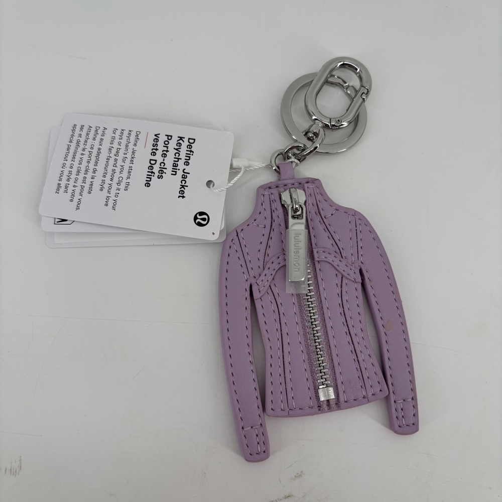 Lululemon Define Jacket Keychain Unisex OS Lilac Lavender Purple Silver NWT
